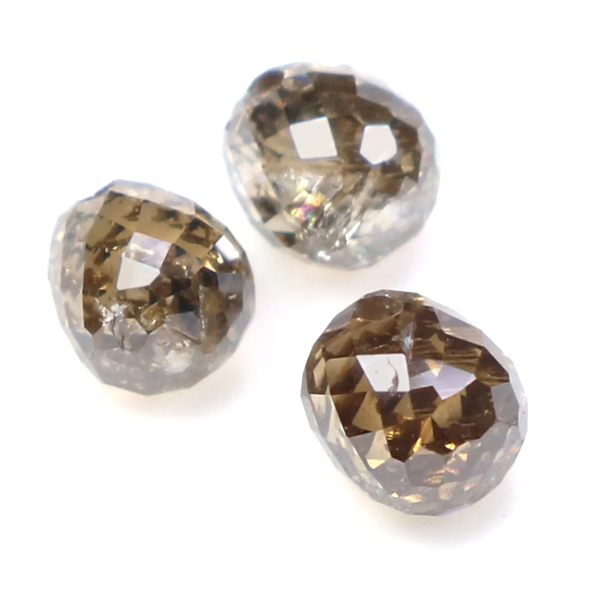 1.01 Ct Natural Loose Briolette Shape Diamond Brown Color Drop Diamond 3.70 MM Natural Loose Brown Color Briolette Rose Cut Diamond LQ9889