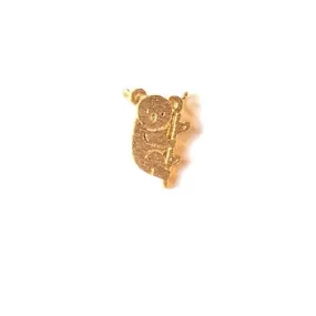 14k Brushed Gold Koala Charm