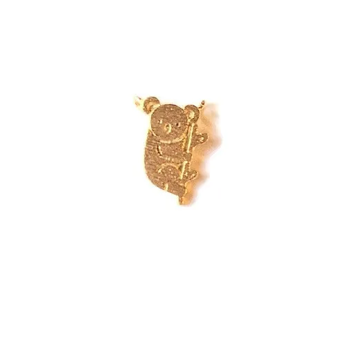 14k Brushed Gold Koala Charm