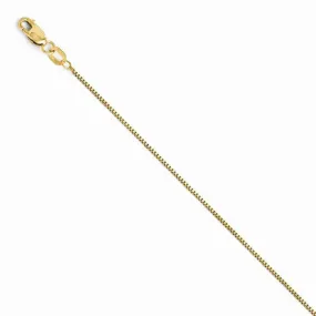 14K Yellow Gold Box with Lobster Anklet