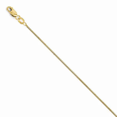 14K Yellow Gold Box with Lobster Anklet