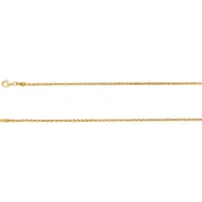 18K White 1.9mm Wheat 16" Chain