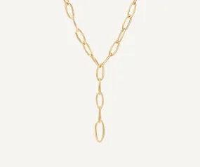 18K Yellow Gold Convertible Oval Link Lariat