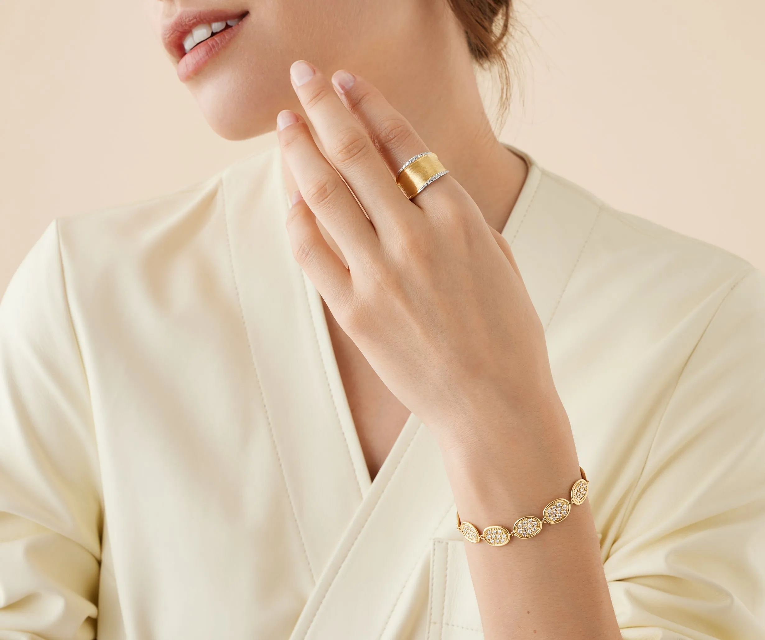 18K Yellow Gold Diamond Pavé Bracelet
