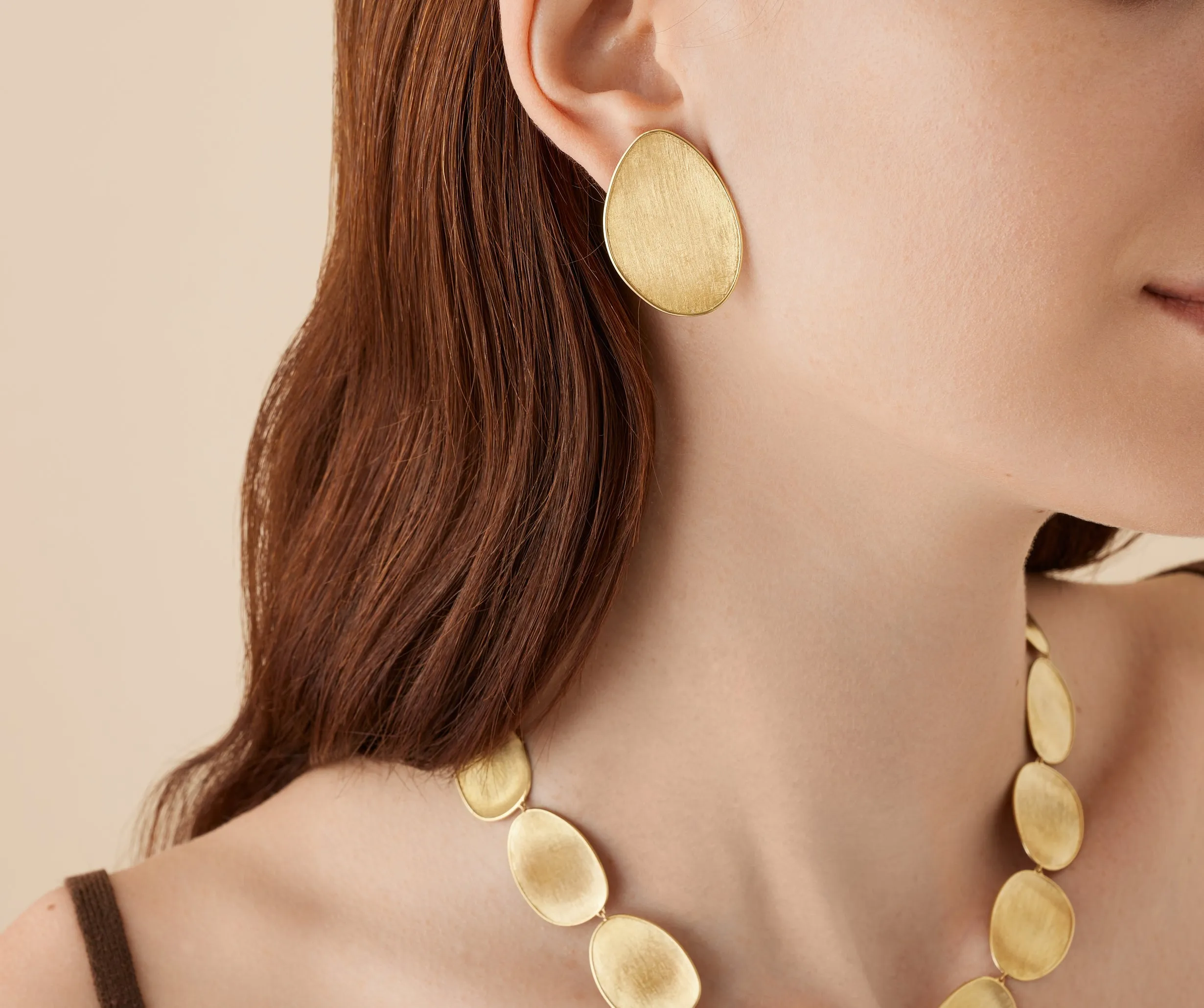 18K Yellow Gold Large Stud Earrings