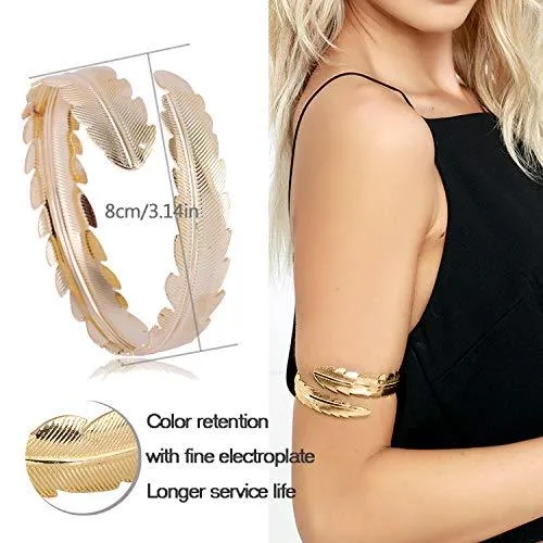 6Pcs Arm Cuff Upper Arm Band Cuff Bracelet Bangle for Women