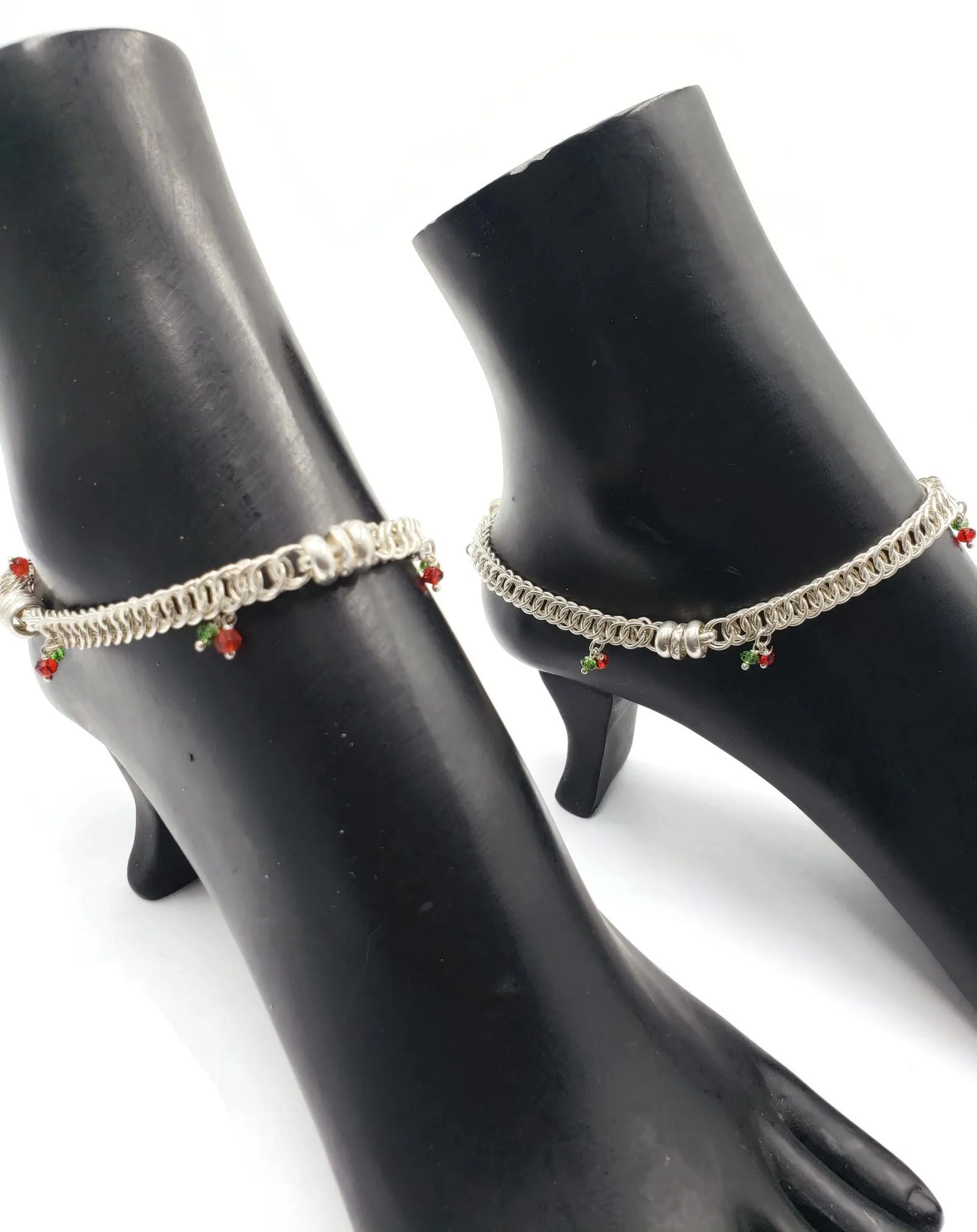 925 Sterling Silver Bridal Anklet - #44