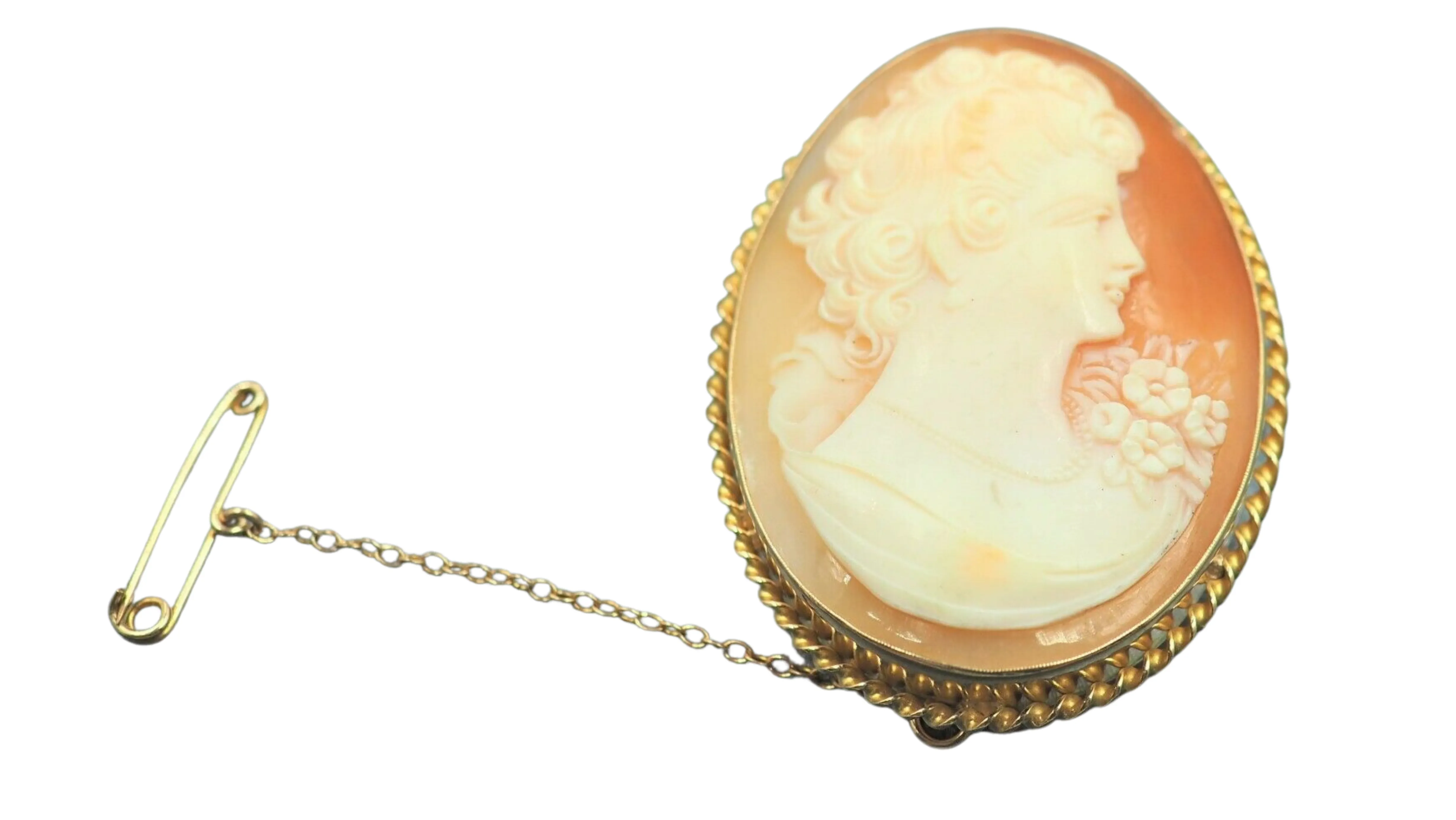 9ct Yellow Gold Cameo Brooch/Pendant