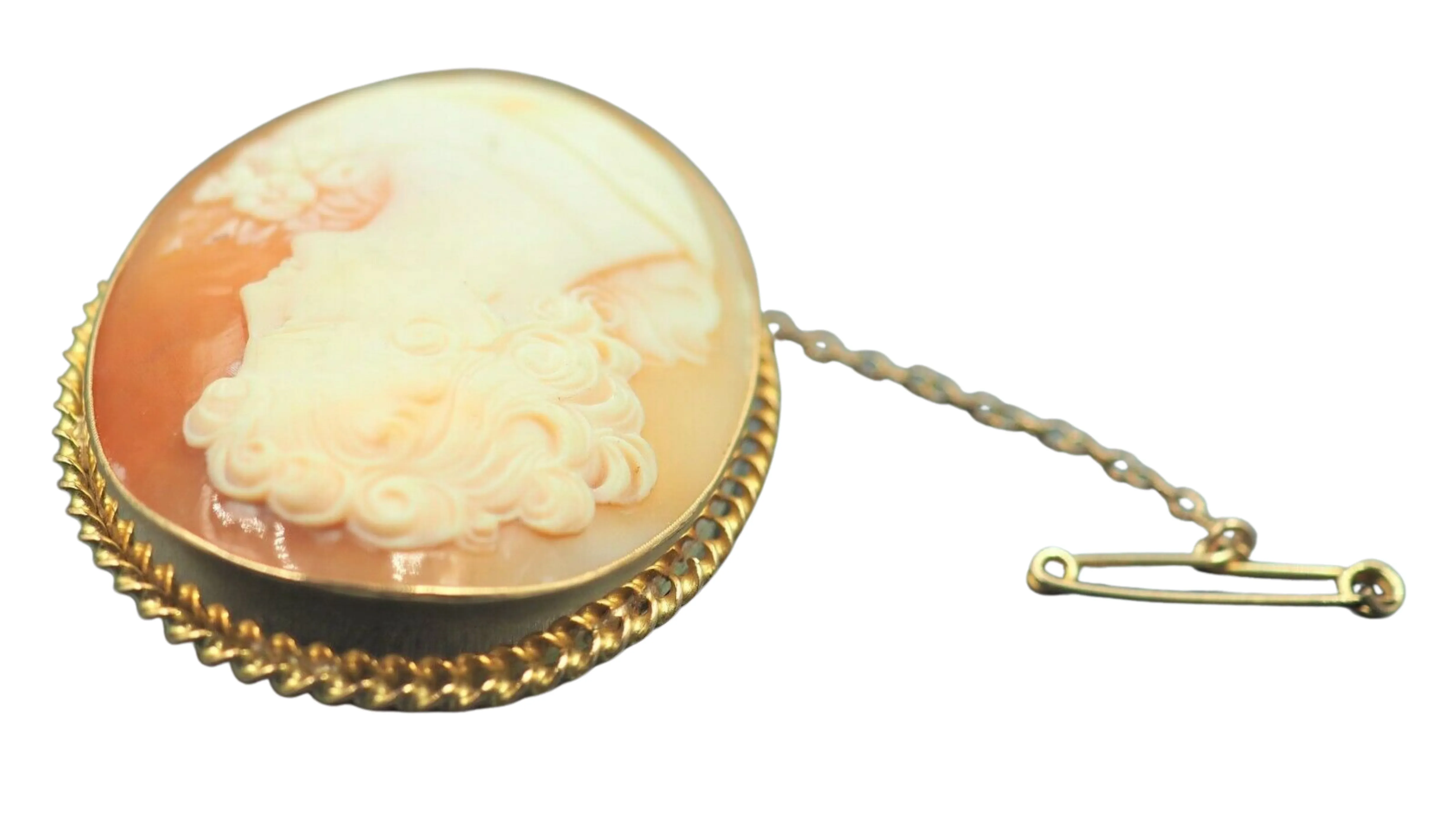 9ct Yellow Gold Cameo Brooch/Pendant
