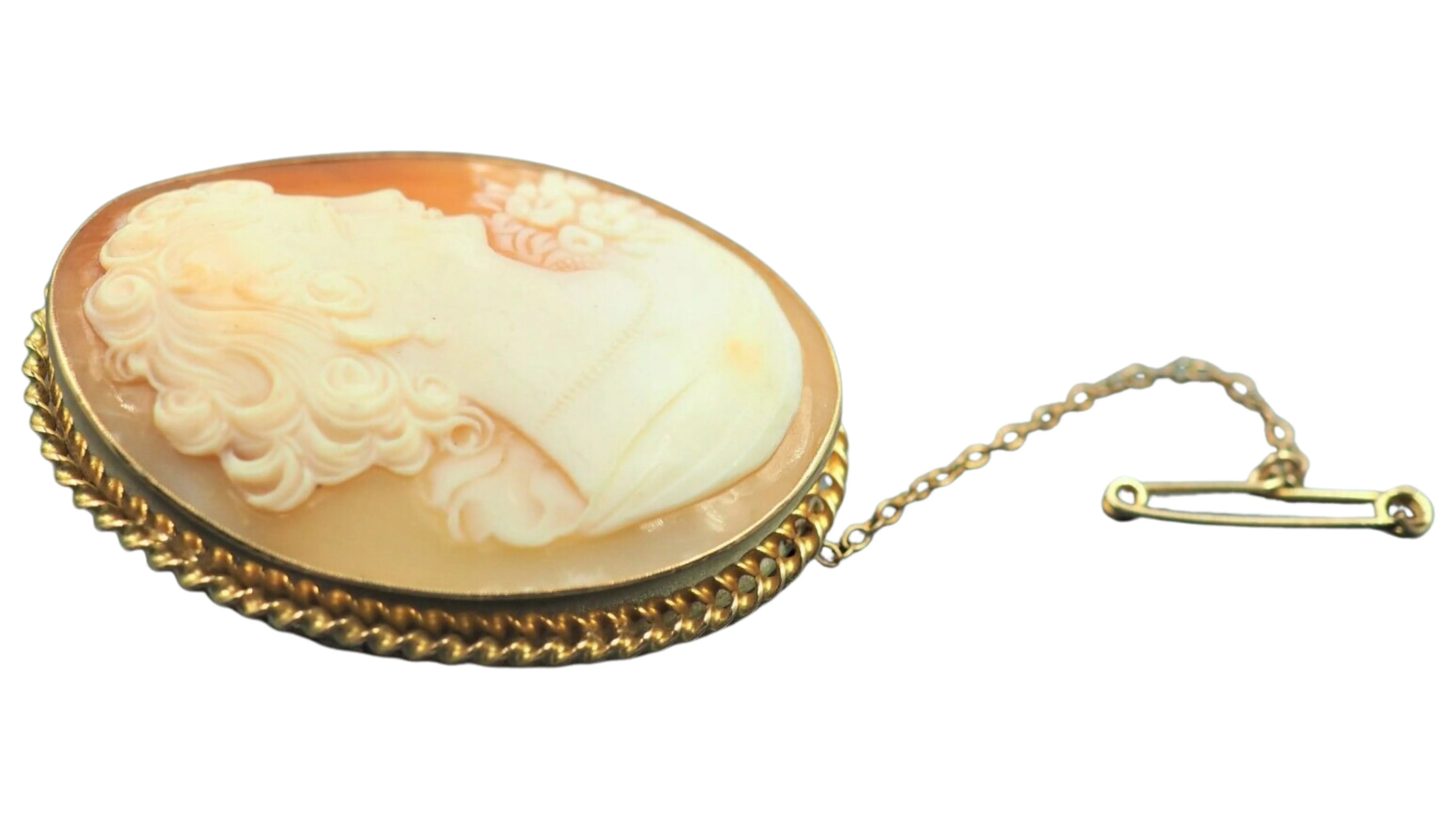 9ct Yellow Gold Cameo Brooch/Pendant