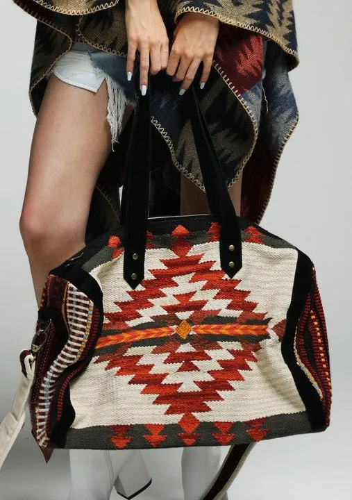 Acapulco Aztec Patterned Travel Duffle Bag