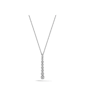 Allure Diamond Drop Pendant | White Gold