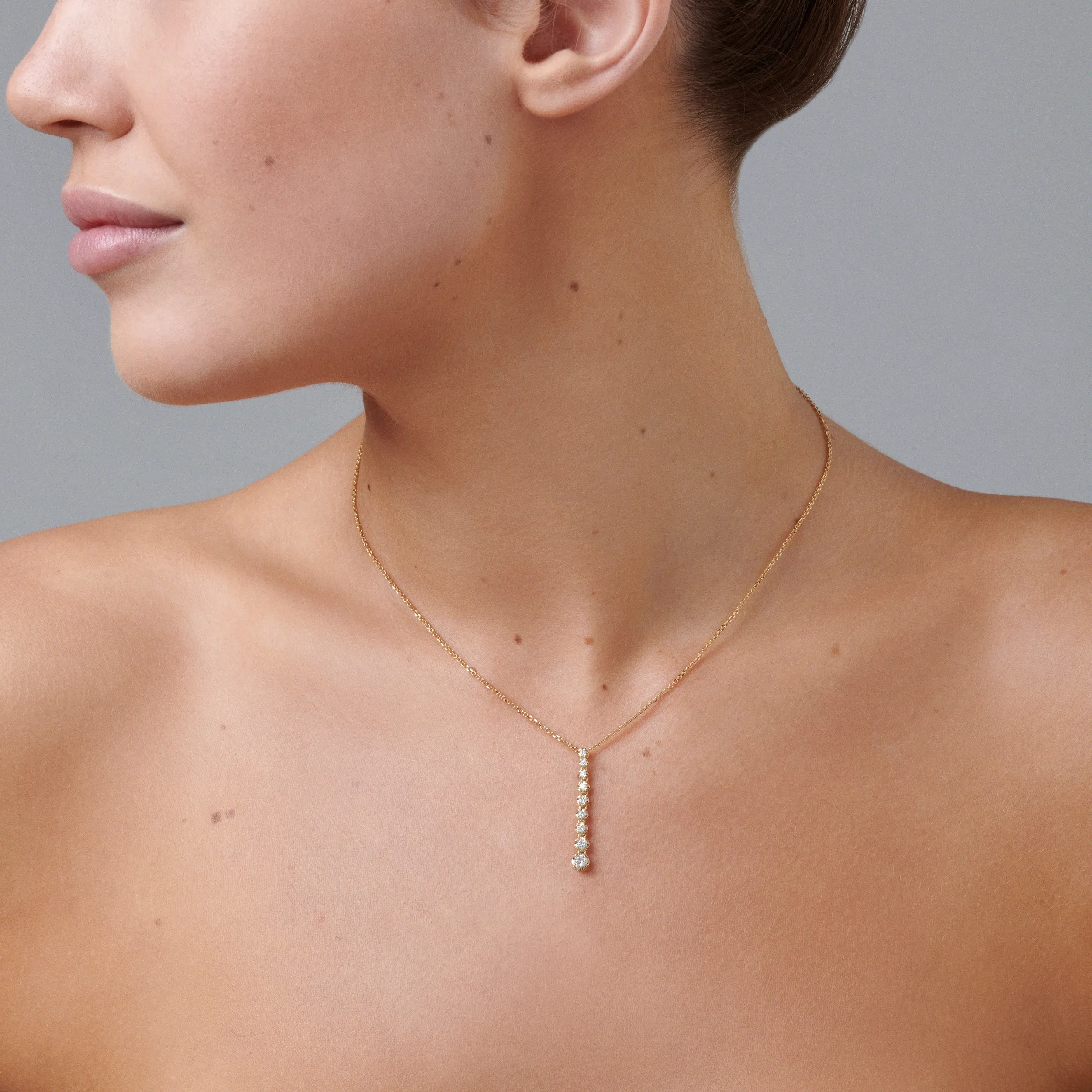 Allure Diamond Drop Pendant | White Gold