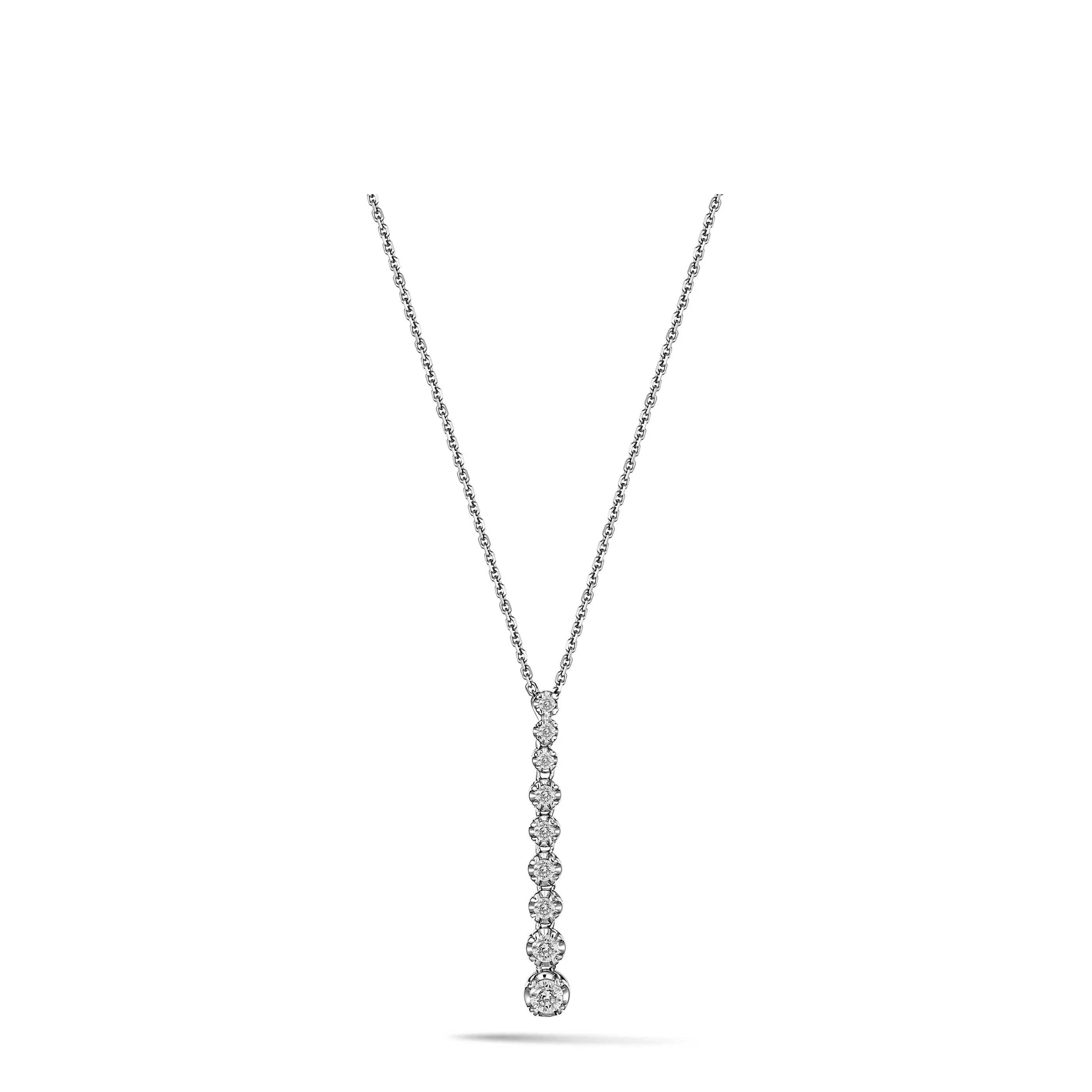 Allure Diamond Drop Pendant | White Gold