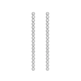 Allure Statement Drop Earrings | White Gold