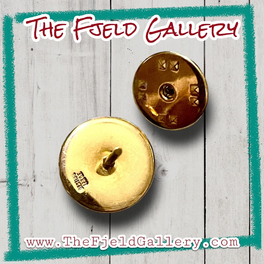 Antique 12k GF Green & Black Male Cameo Pin