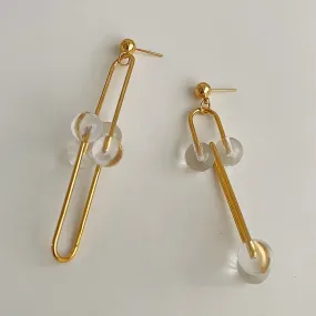 Asymmetric U shape ball link hoops