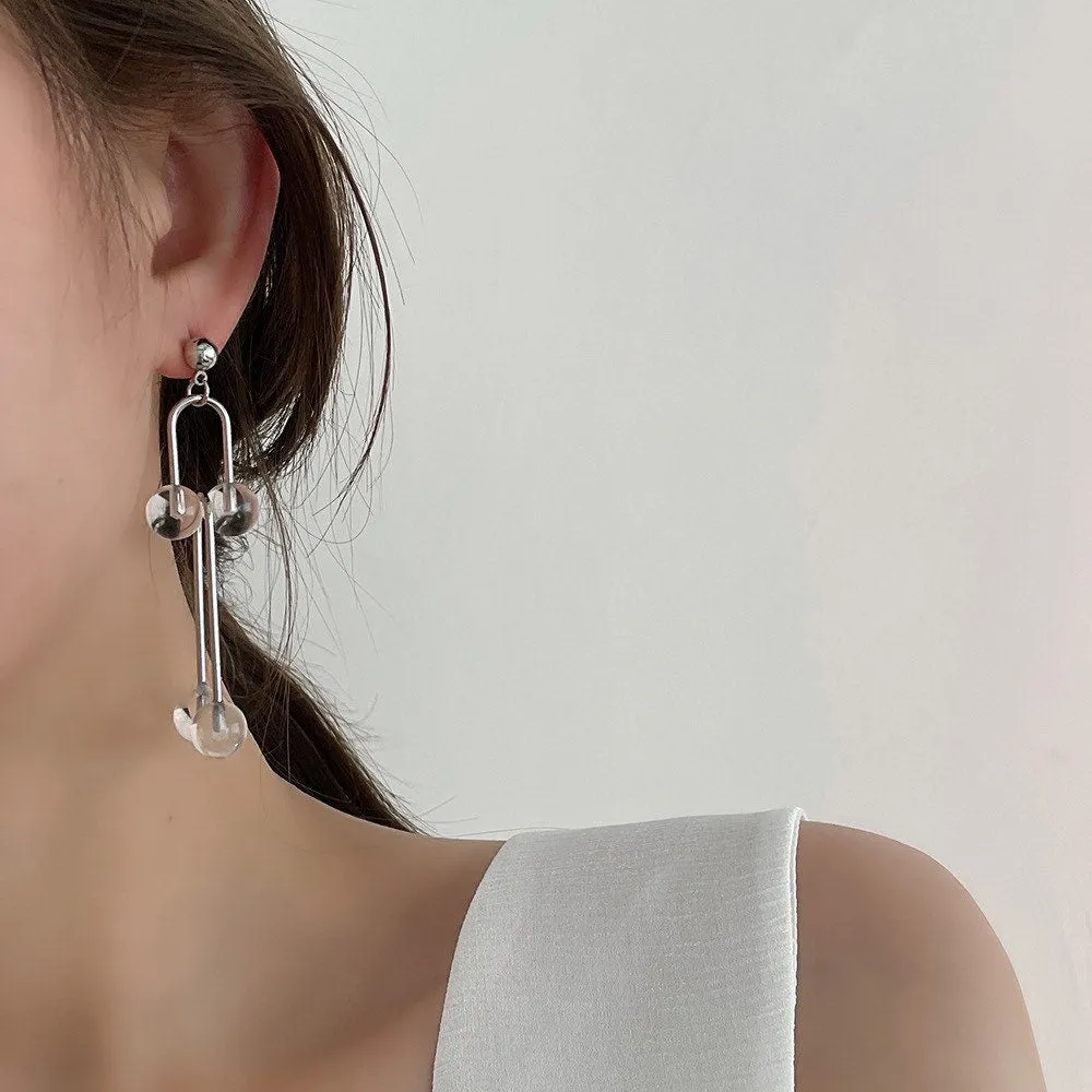 Asymmetric U shape ball link hoops