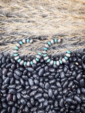 Augusta Beaded Hoop Earrings - Gray