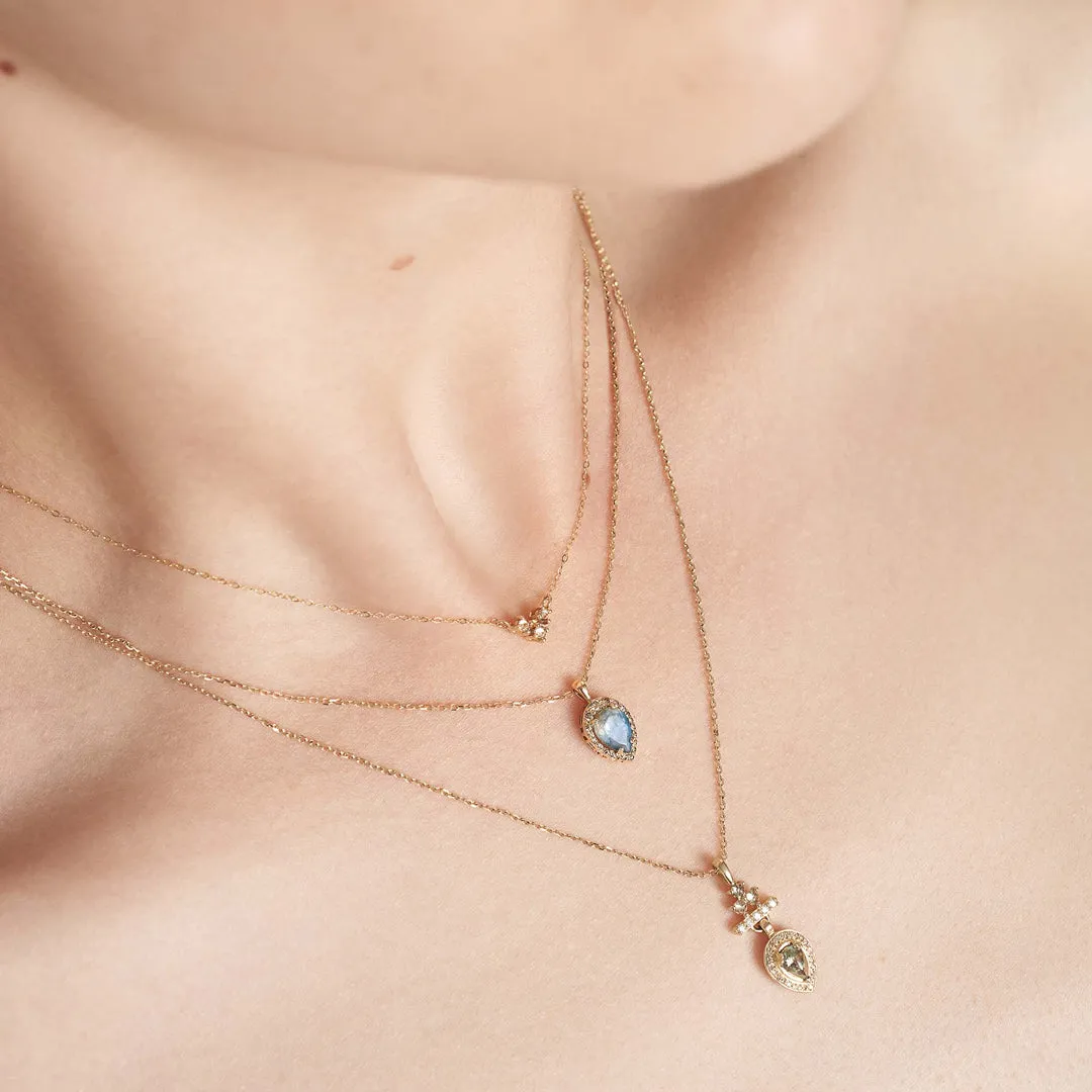 Bea Arrow Necklace - Yellow Gold & Black Diamond