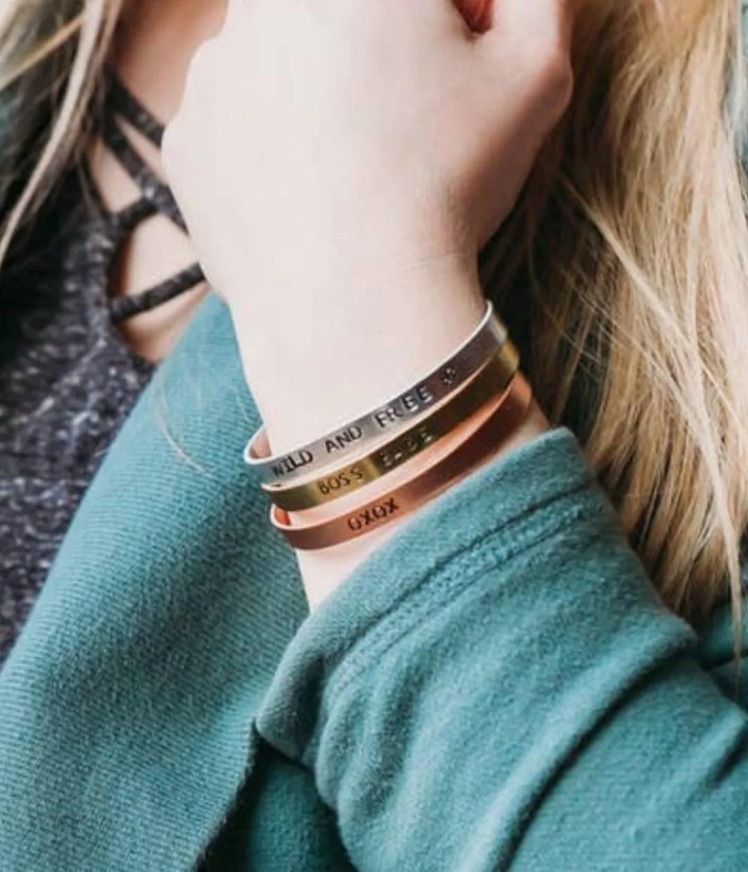 BEST F'N BIT**ES Adjustable Brass Cuff Bracelet (Sku8344)
