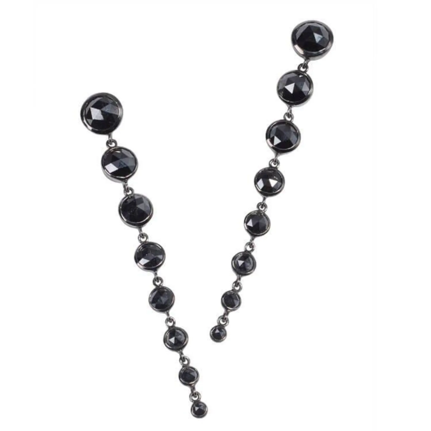 Black Diamond Dangle Earrings