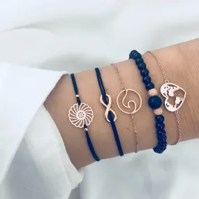 Bohemian Black Beaded Bracelets