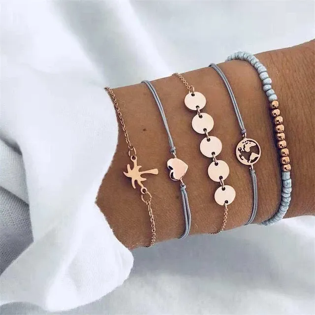 Bohemian Black Beaded Bracelets