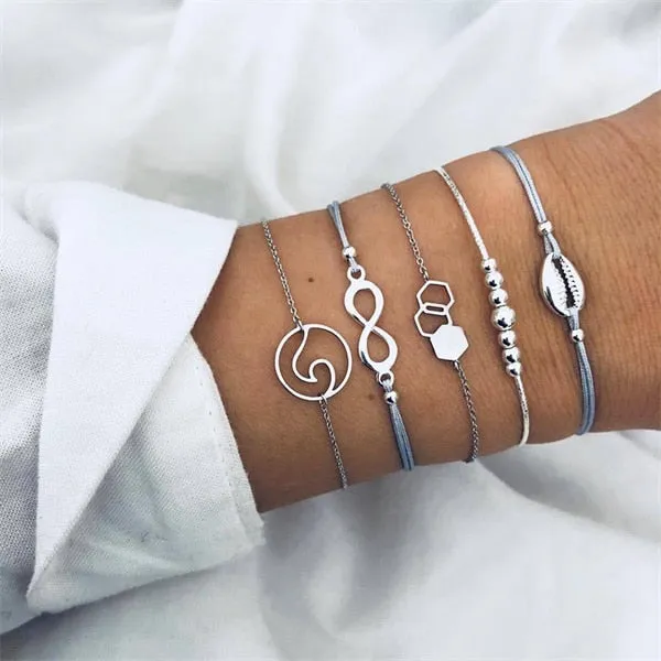 Bohemian Black Beaded Bracelets