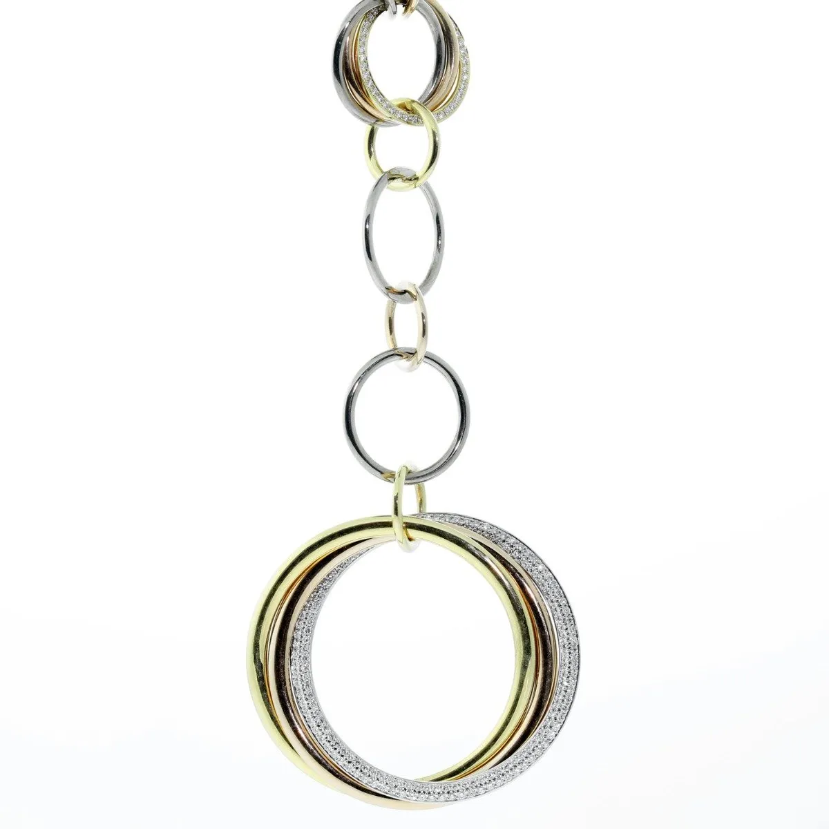Cartier Trinity Diamond Gold Necklace