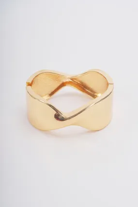 Chunky Twist Gold Bangle