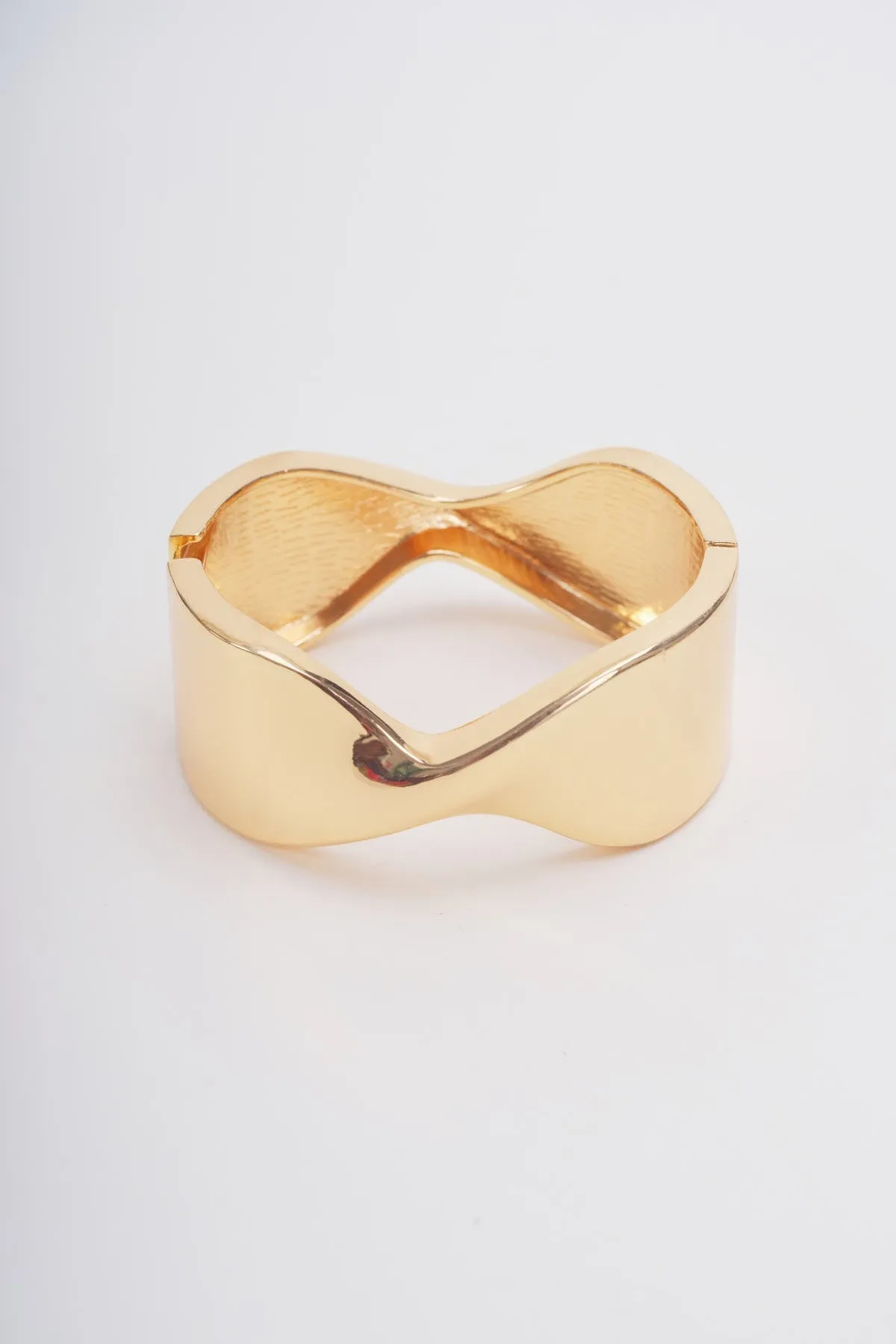 Chunky Twist Gold Bangle