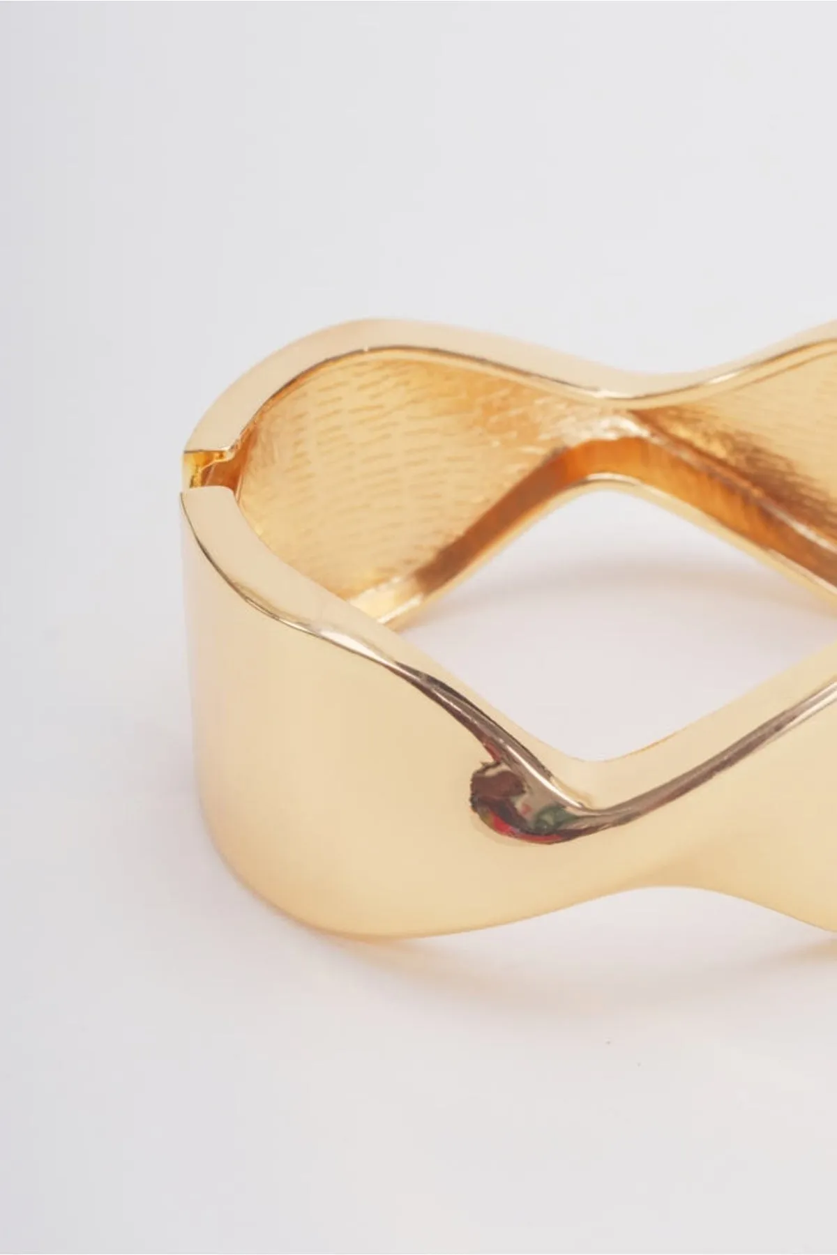 Chunky Twist Gold Bangle