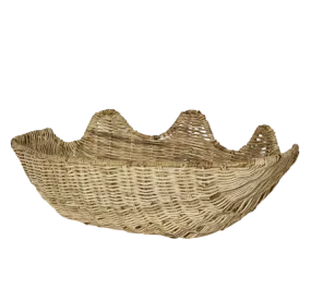 Clam Shell Rattan Large Natural