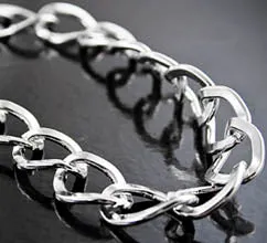 Classic Silver Flattened Curb Footage Chain, 10ft/spool