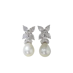 Cluster Pearl Earrings