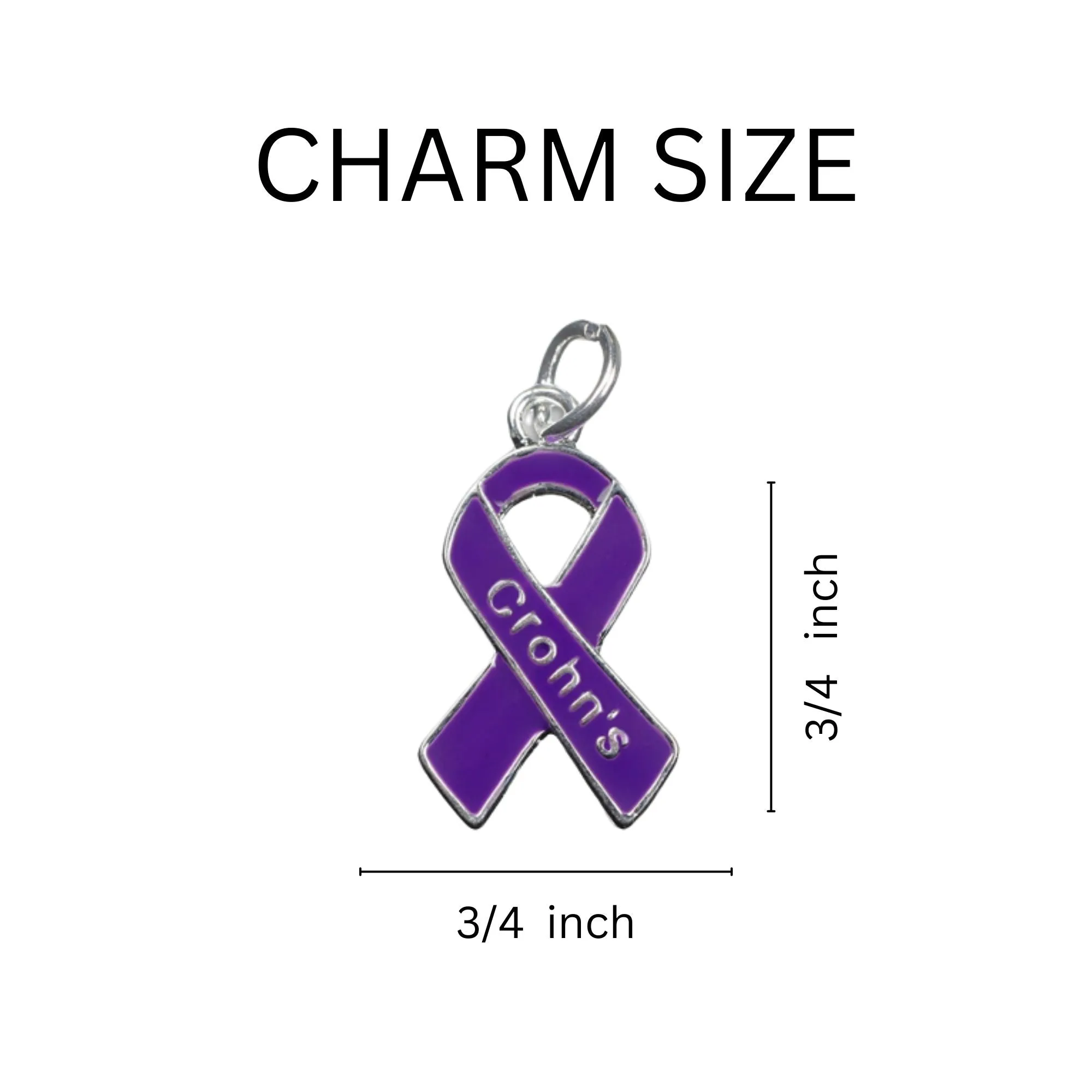 Crohn's Disease Awareness Chunky Charm Bracelets