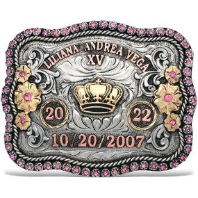 Crowned Petals Custom Buckle