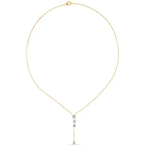 Drop Lariat Necklace with 1.00ct of Laboratory Grown Diamonds in 9ct Yellow Gold