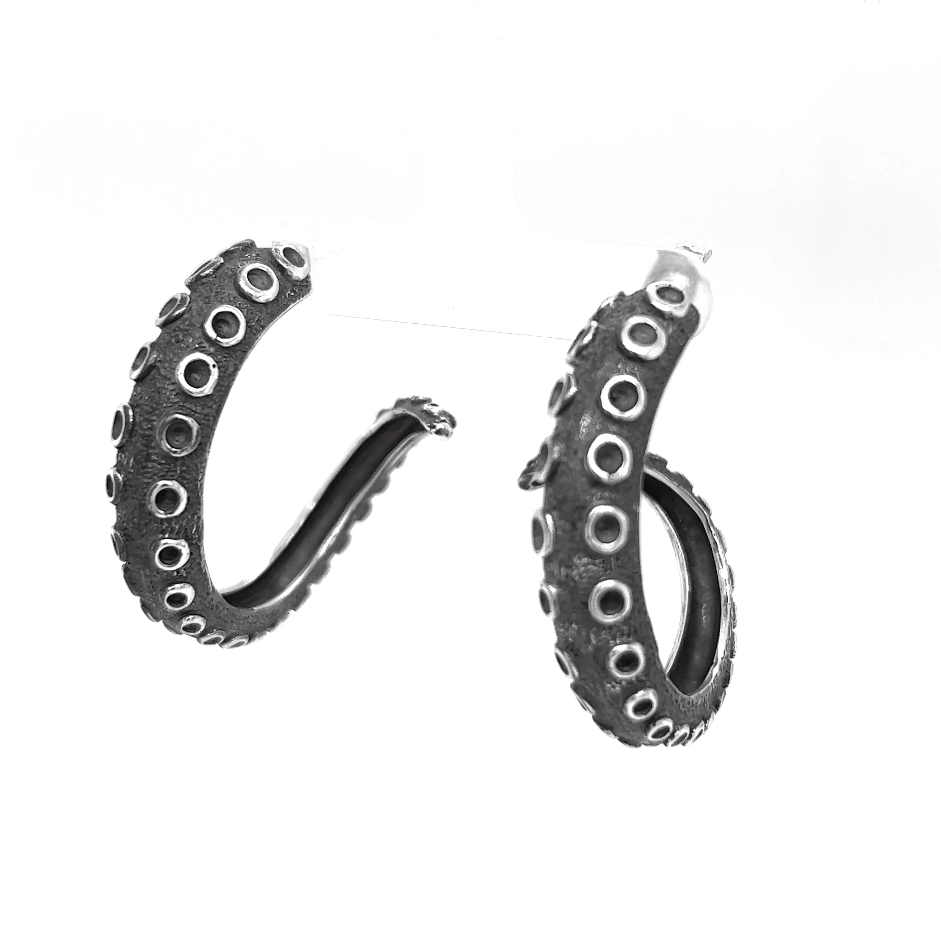 Edgy Octopus Tentacle Hoop Earrings