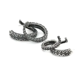Edgy Octopus Tentacle Hoop Earrings