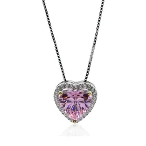 Enhanced Microset Heart in Fancy Pink