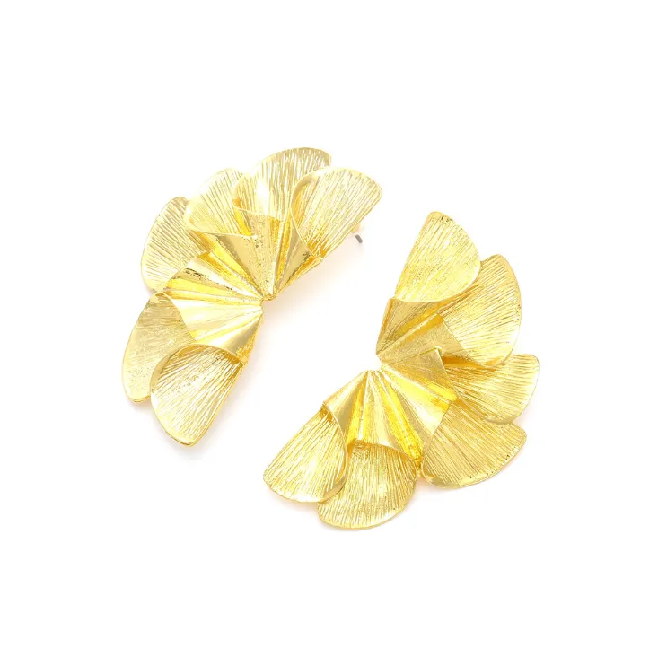 Folded Leaf Earring