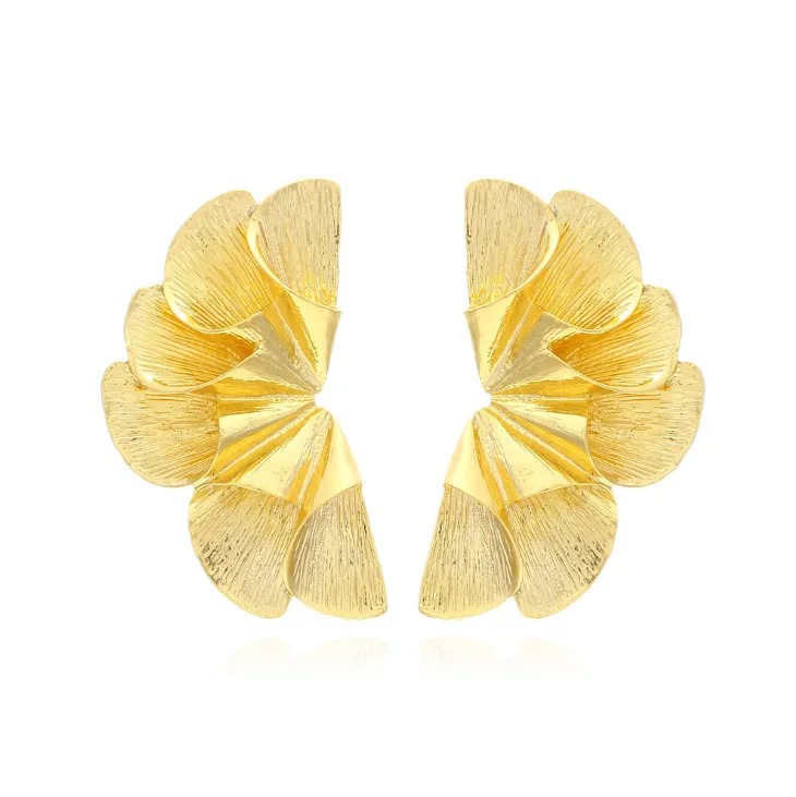 Folded Leaf Earring
