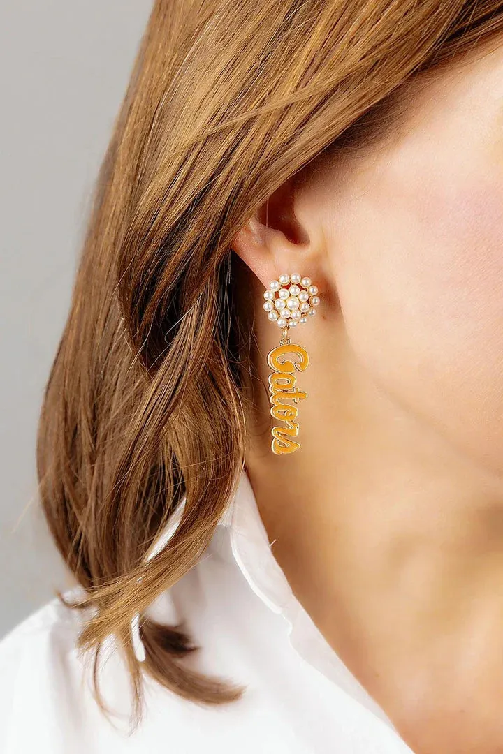 Gator Pearl Drop Earring