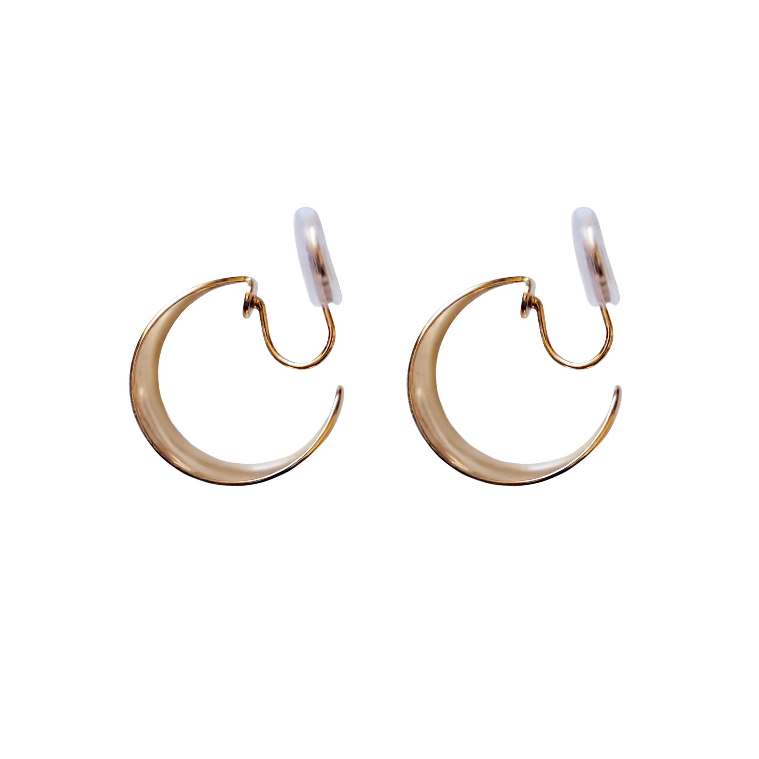 Gold 20mm Chunky Hoop  Spiral Clip On Earrings