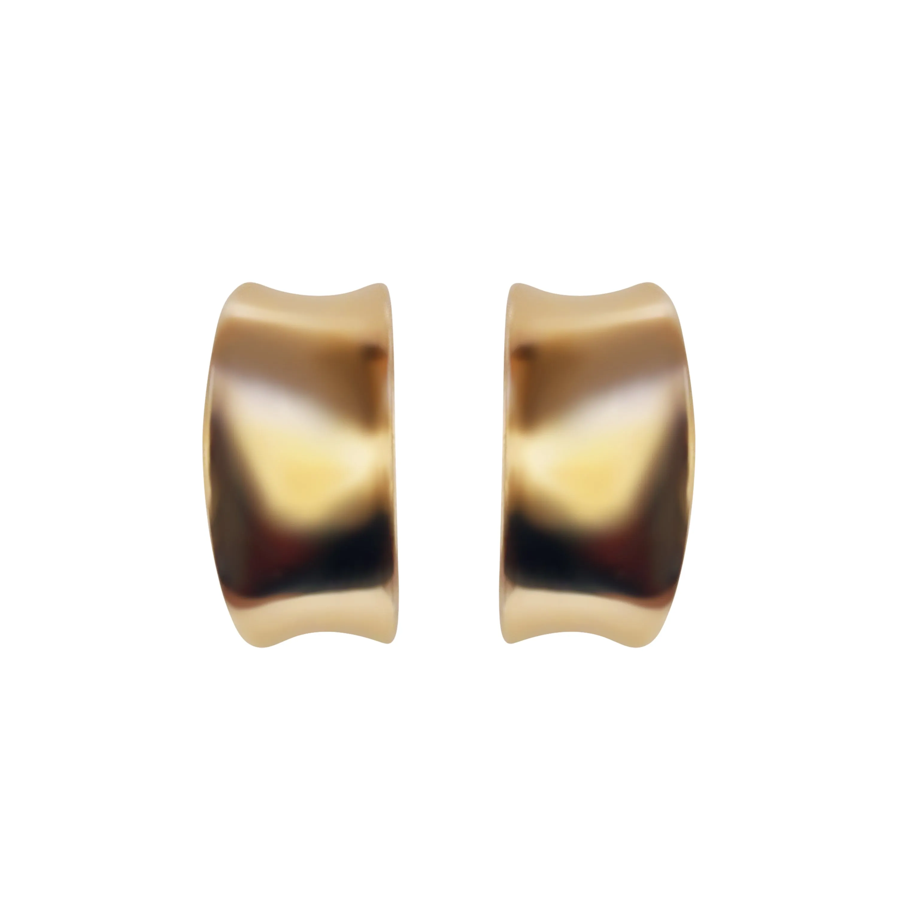 Gold 20mm Chunky Hoop  Spiral Clip On Earrings