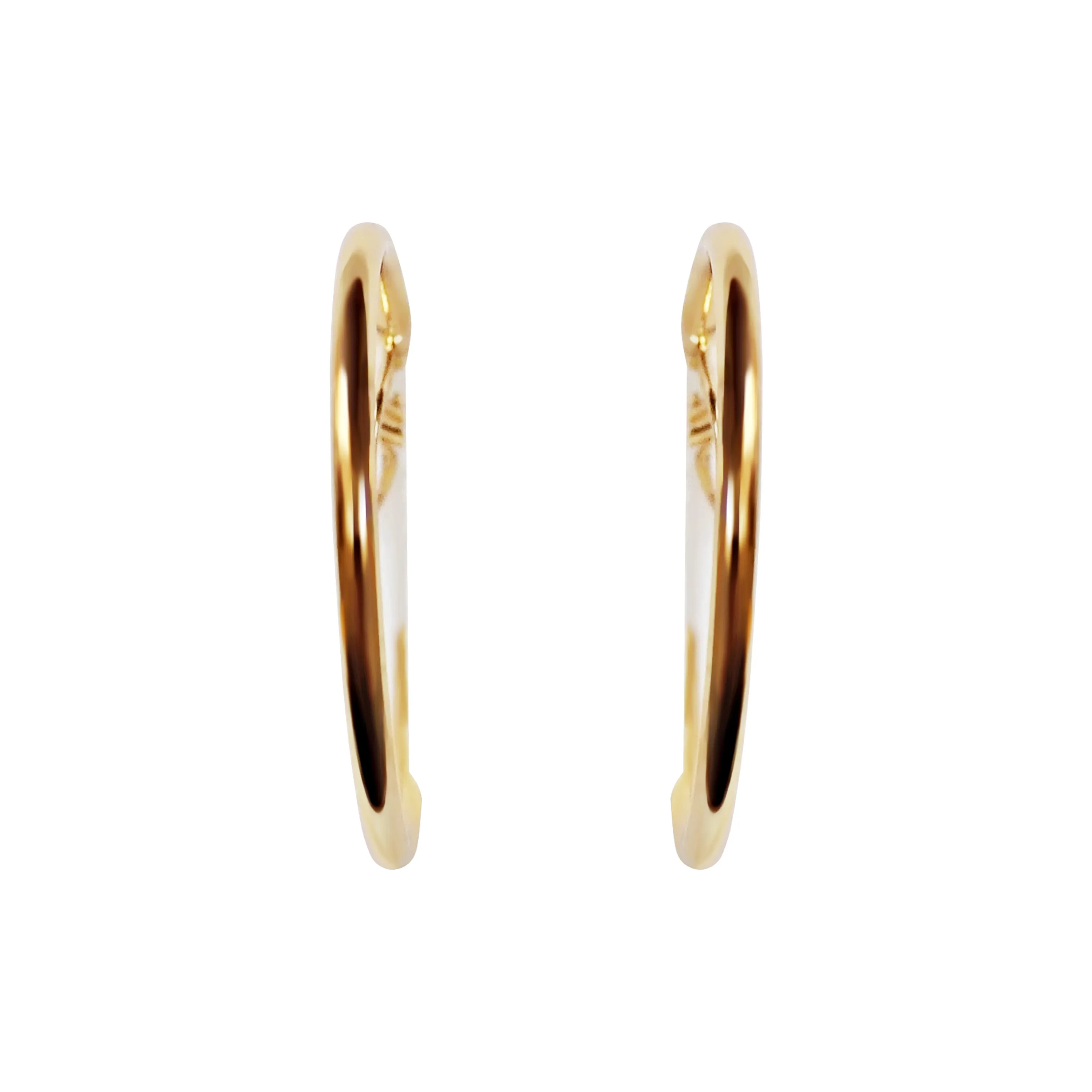 Gold 30mm Hoop Angle Adjustable Spiral Clip On Earrings