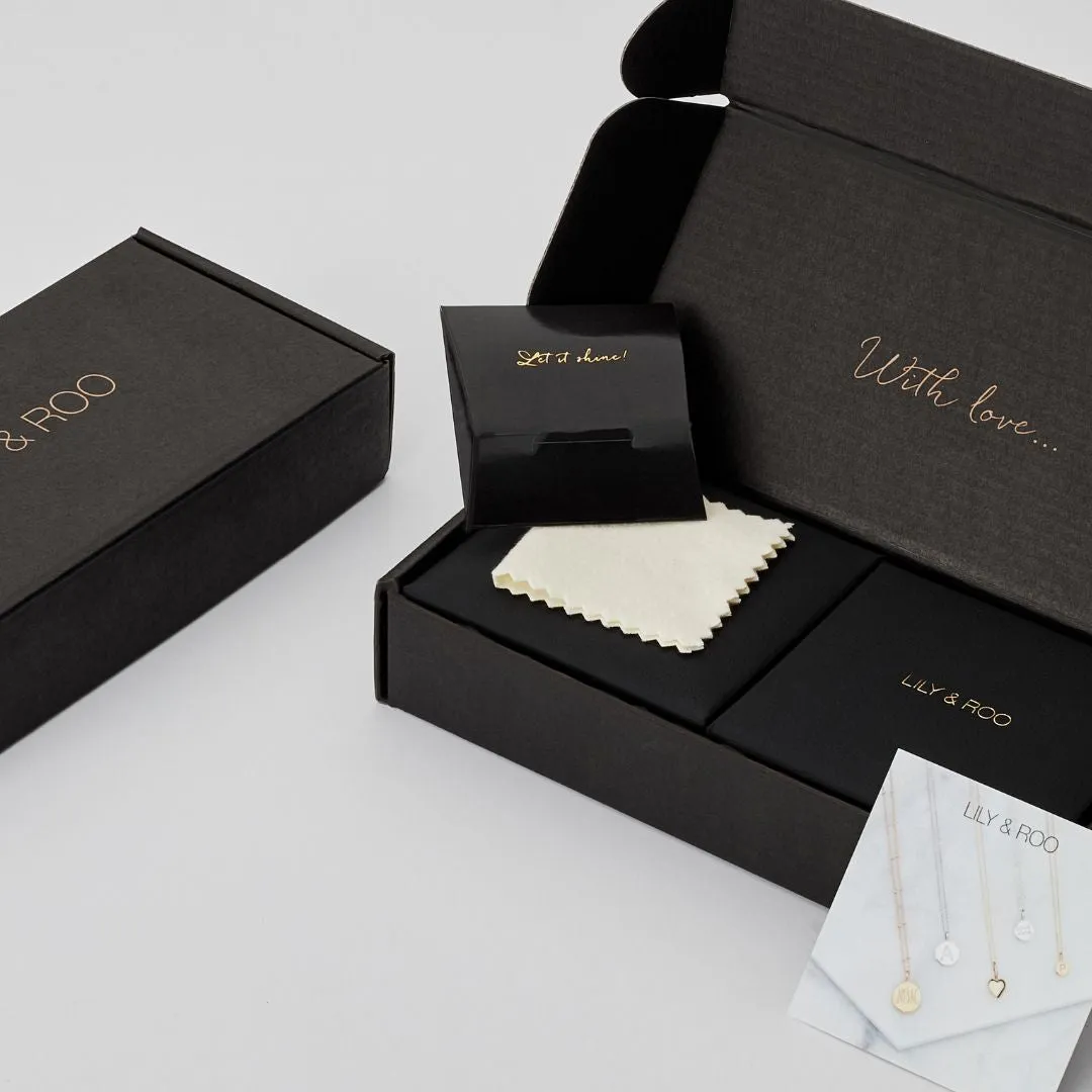Gold Diamond Style Marquise Drop Necklace