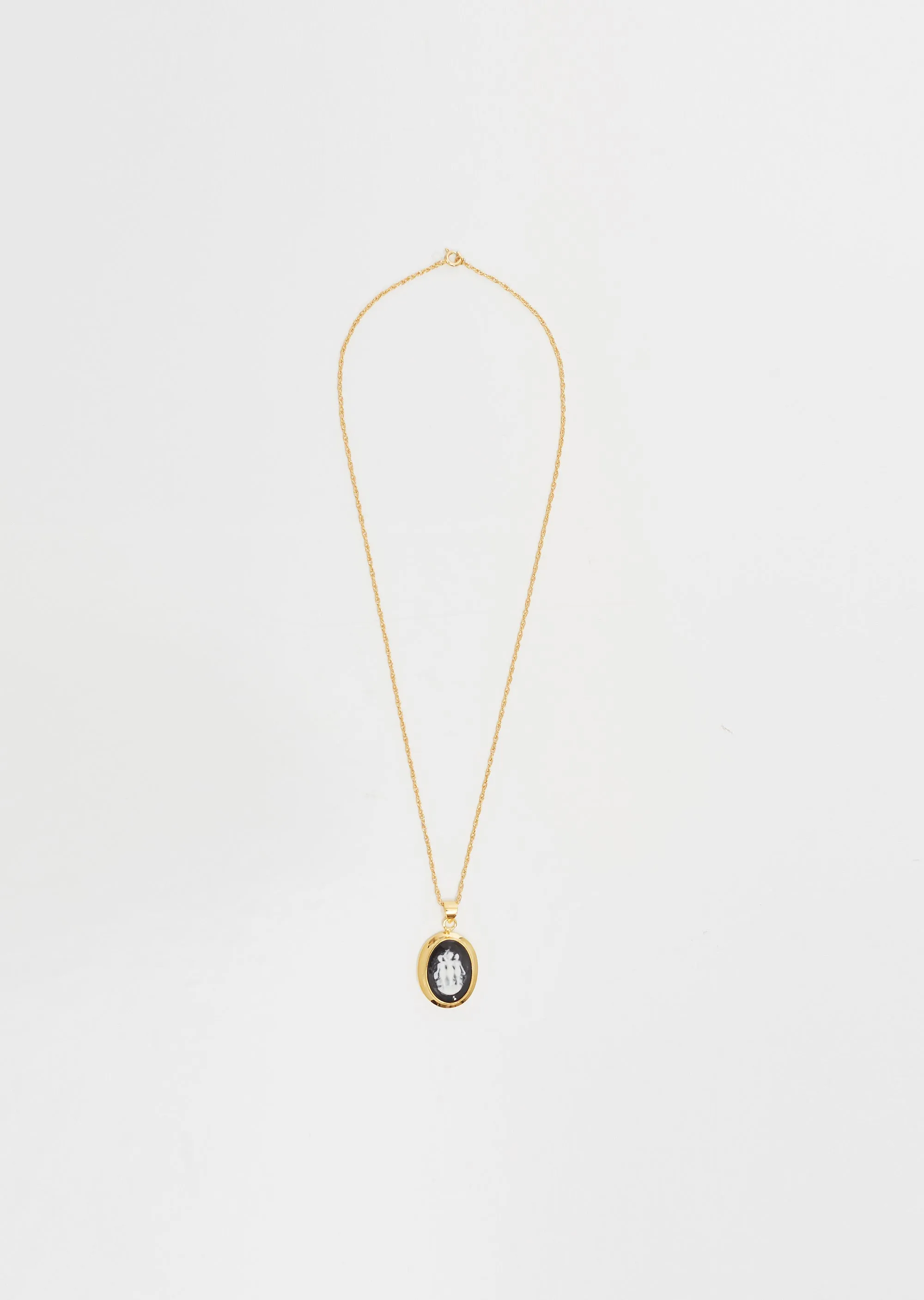 Gold Small Cameo Pendant Necklace